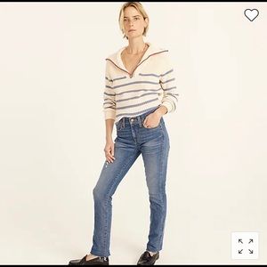 J. Crew Petite 9" mid-rise vintage slim-straight jean in Tilda wash